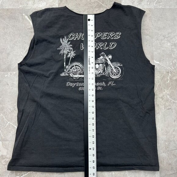 90s Vintage Bike Week Graphic Tee Mens XL Daytona Beach Cutoff Florida Biker - Picture 10 of 11